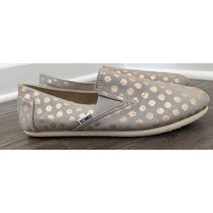 TOMS Polka Dot Slip On Skimmer Shoes Cottage Core Coastal Grandma Boho Summer